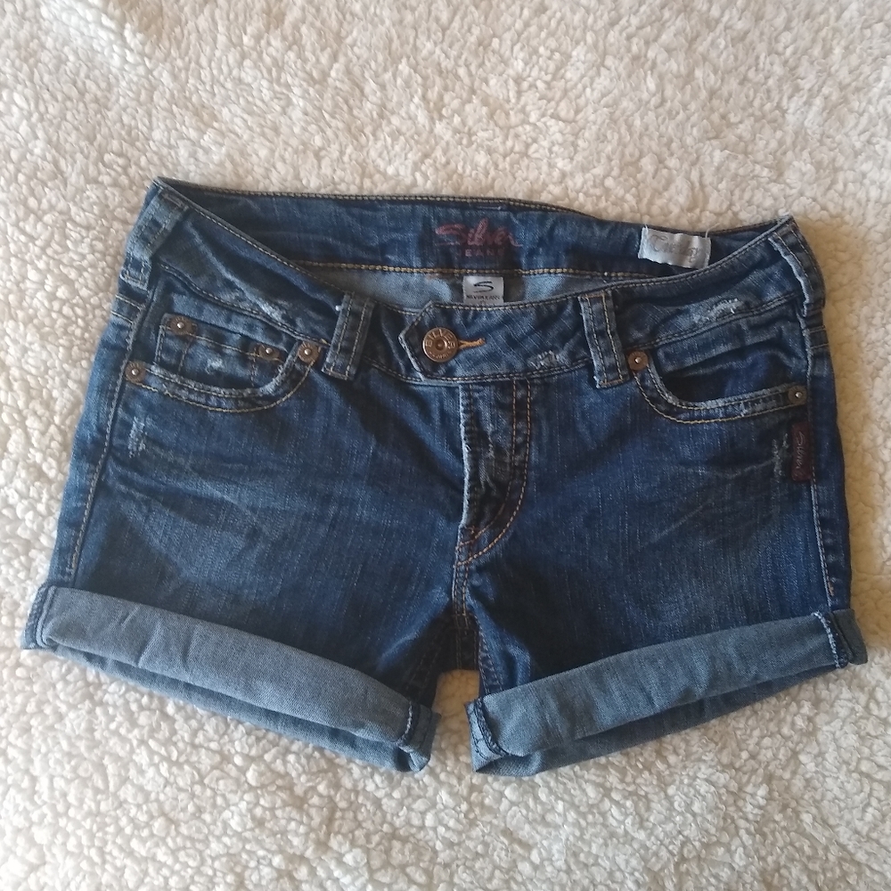 SILVER Jean Shorts